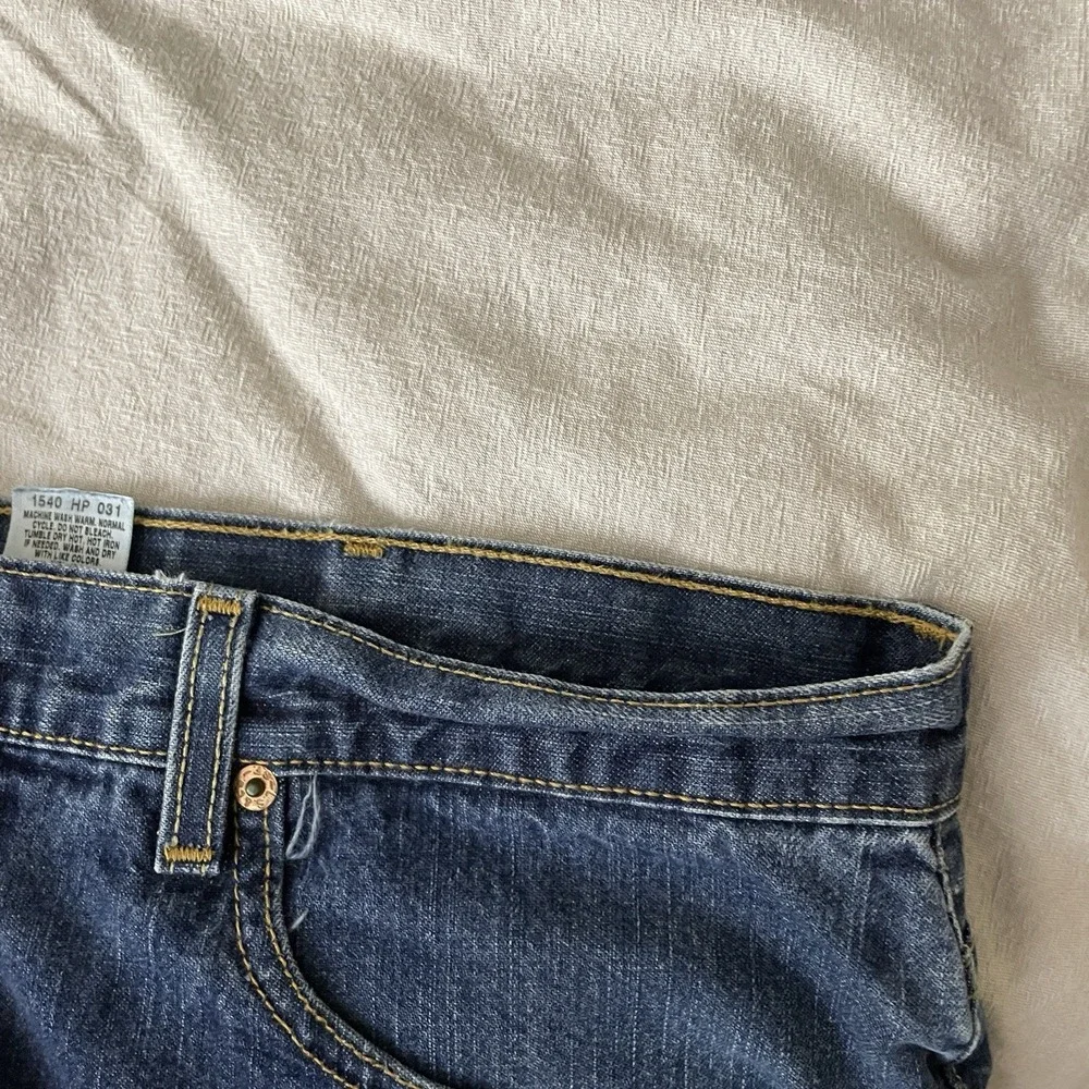 Vtg Y2K Levis 569 Denim Jean Shorts Mens 38x11 Jorts Worn-in Faded Distressed